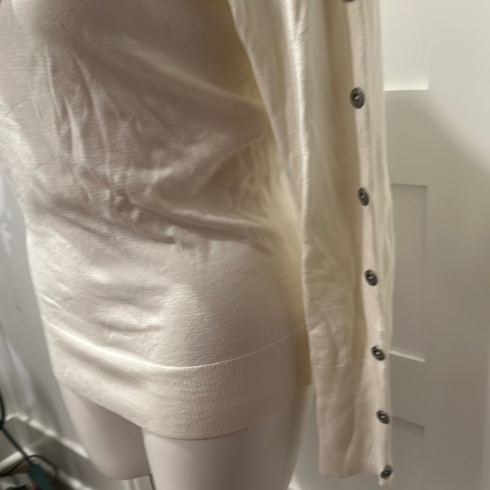 NWT White House Black Market Cream Cowl Neck Sweater Size XL - Picture 3 of 11